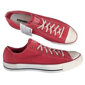 Converse CTAS 2013 Low Top Tango Red Washed Canvas Sneaker Mens 11 Womens 13 NWT